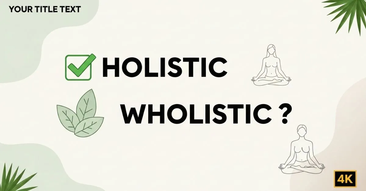 Holistic or Wholistic