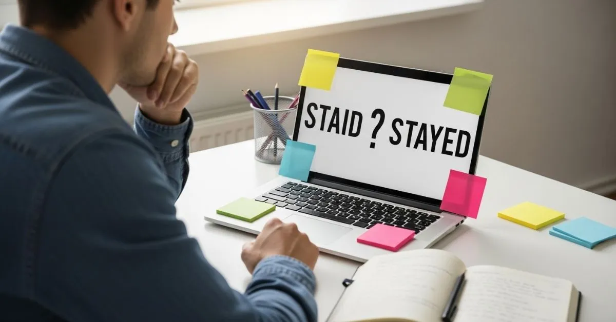 Staid or Stayed