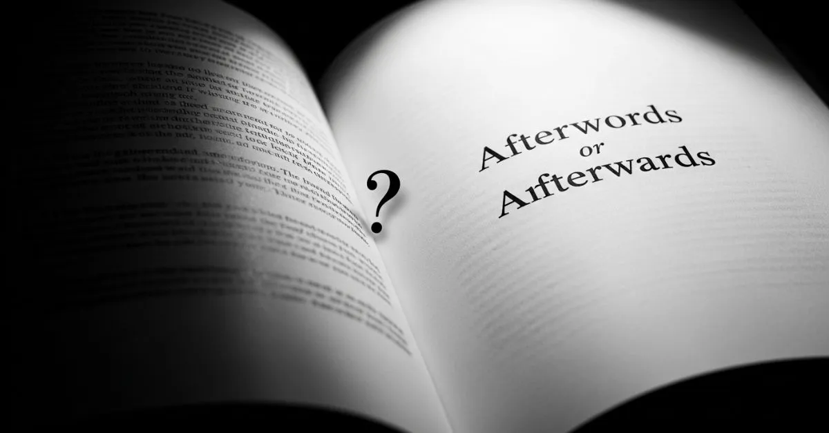 Afterwords or Afterwards
