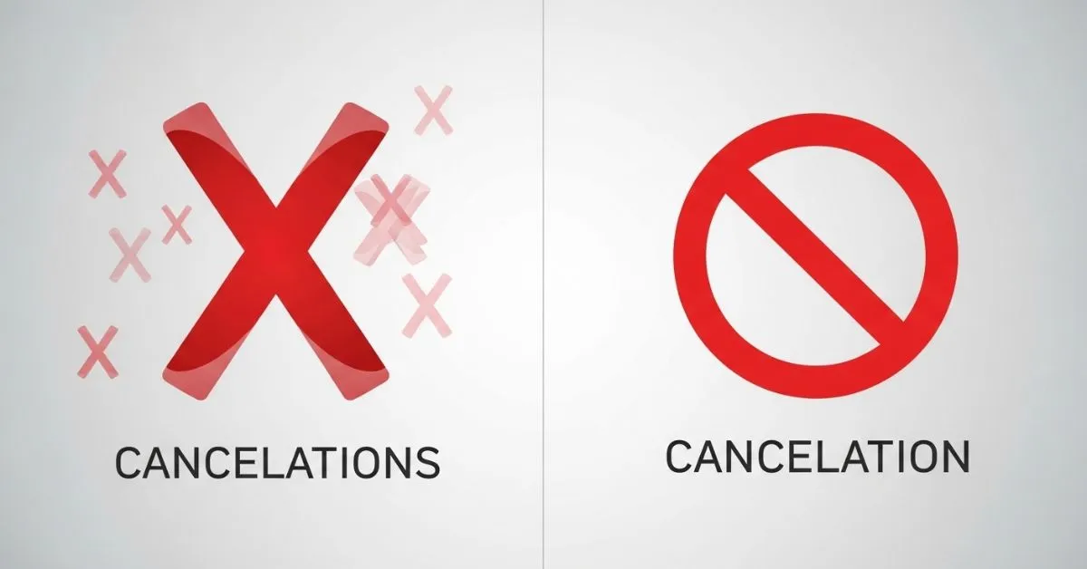 Cancellations or Cancelation