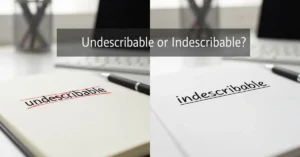 Undescribable or Indescribable