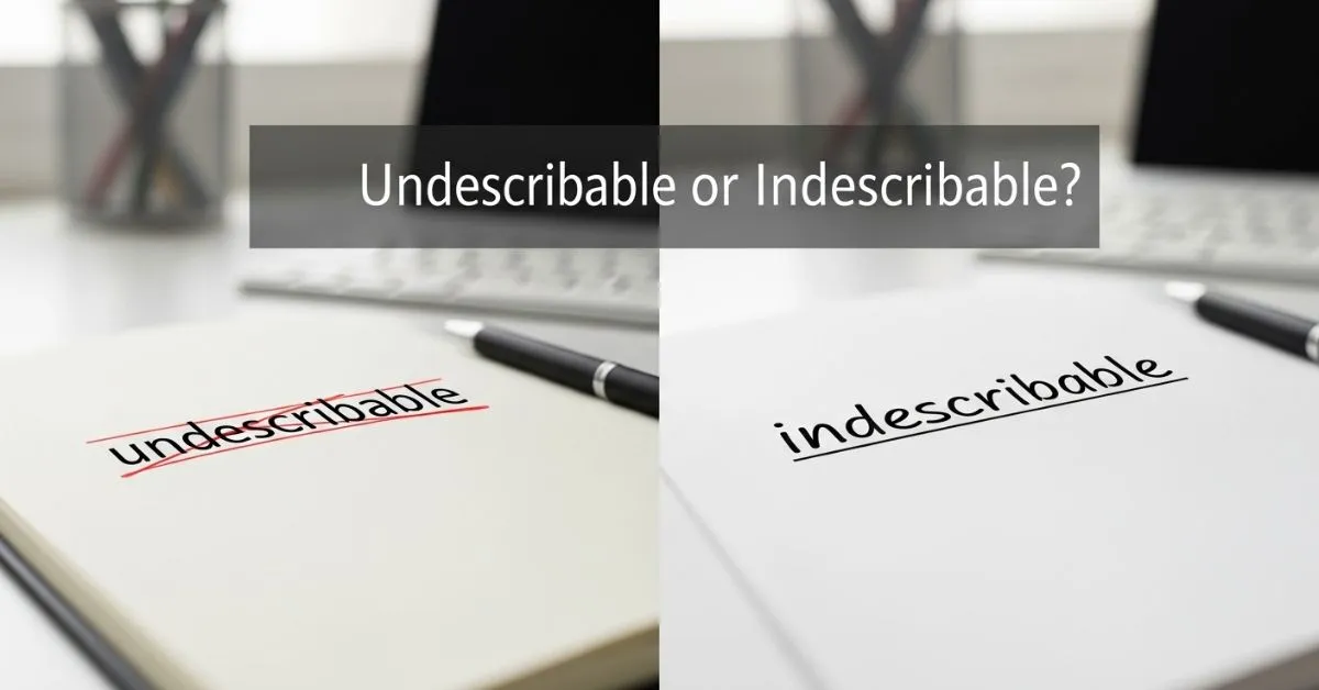 Undescribable or Indescribable