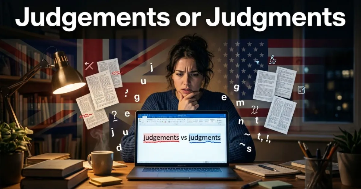 Judgements or Judgments